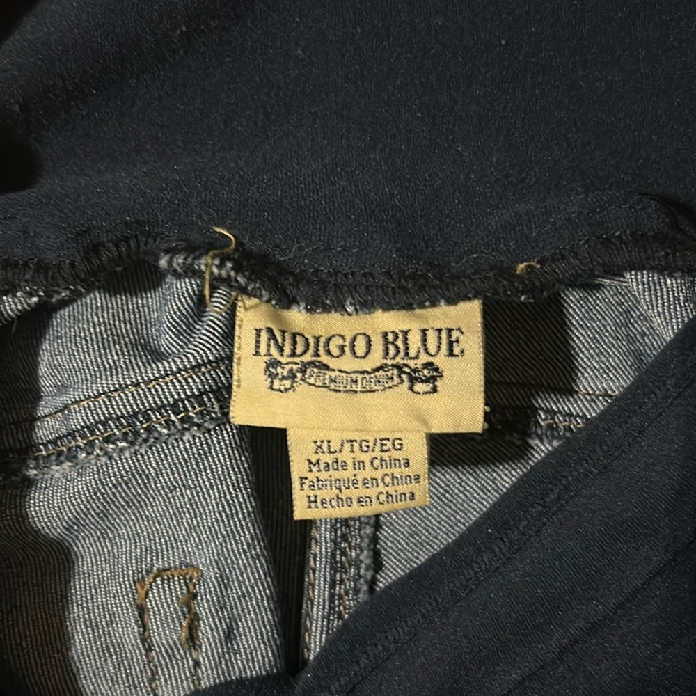 Indigo blue maternity jeans